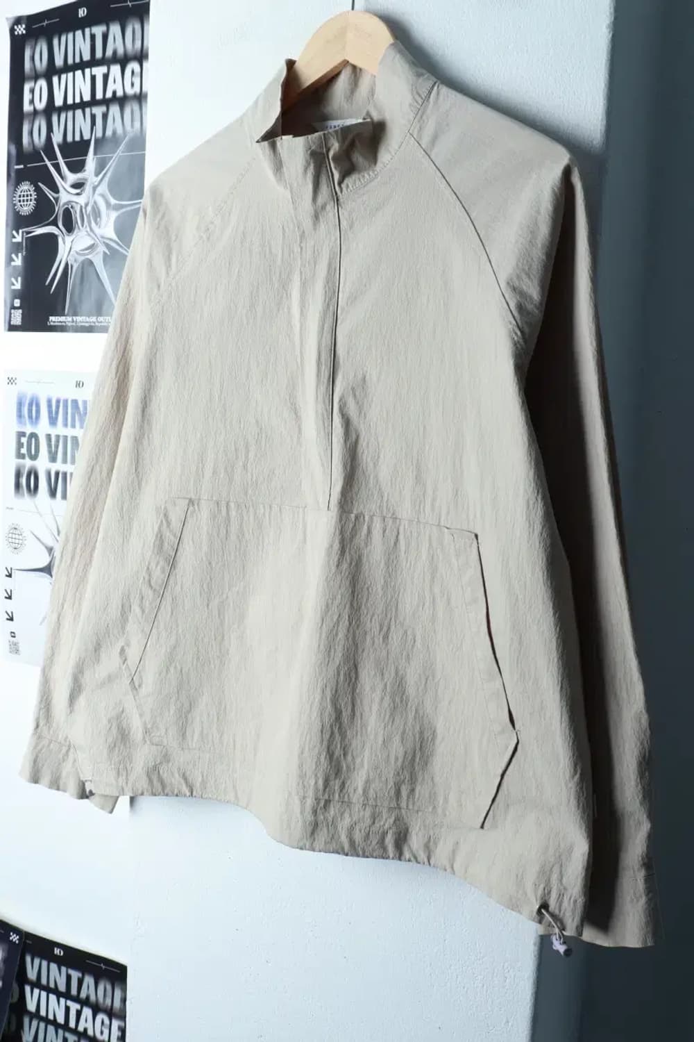 (M-L) 라퍼지스토어 집업 바람막이 점퍼자켓 아노락 베이지-16A92 상품이미지1