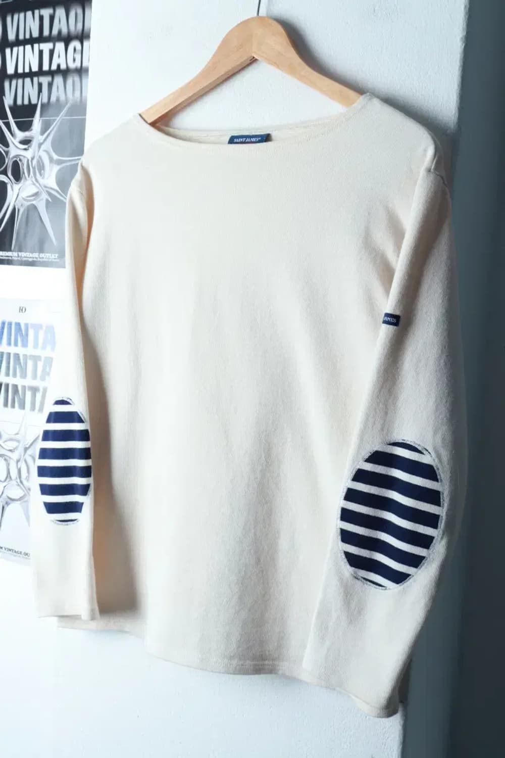 W(S-M) 세인트제임스 긴팔티셔츠 아이보리 무지-16A9A 상품이미지1