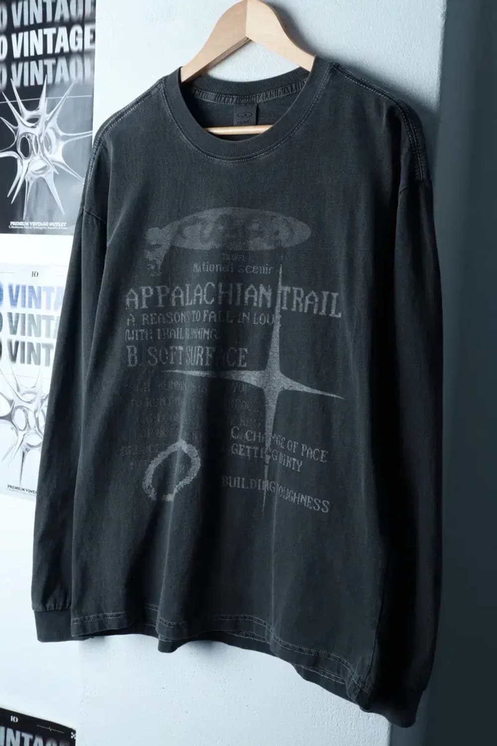 (M-L) 트레블 긴팔티셔츠 워싱 스트릿 그레이-16A9B 상품이미지1