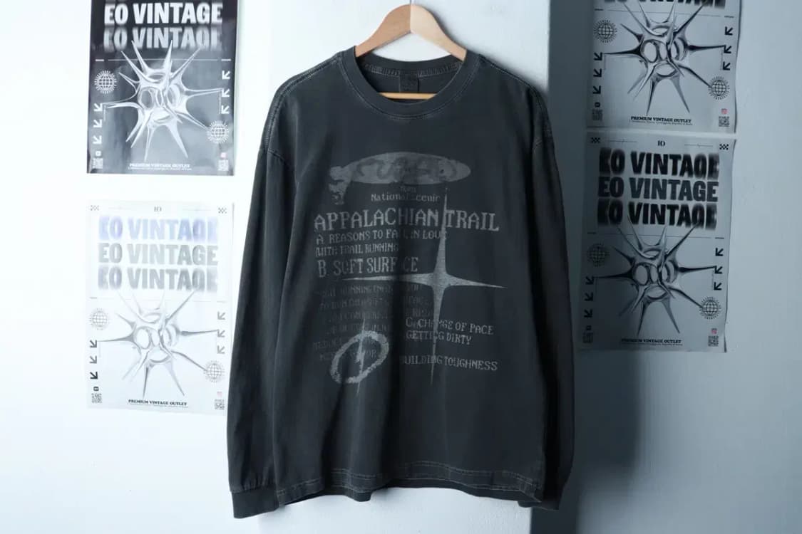 (M-L) 트레블 긴팔티셔츠 워싱 스트릿 그레이-16A9B 상품이미지2