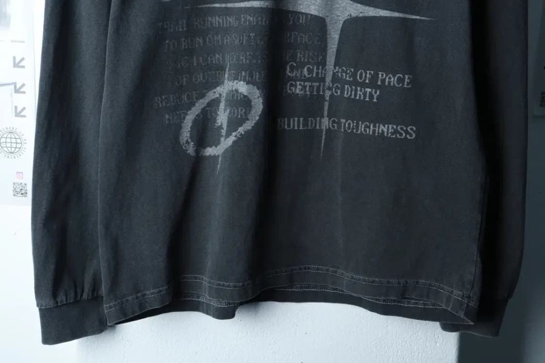 (M-L) 트레블 긴팔티셔츠 워싱 스트릿 그레이-16A9B 상품이미지4