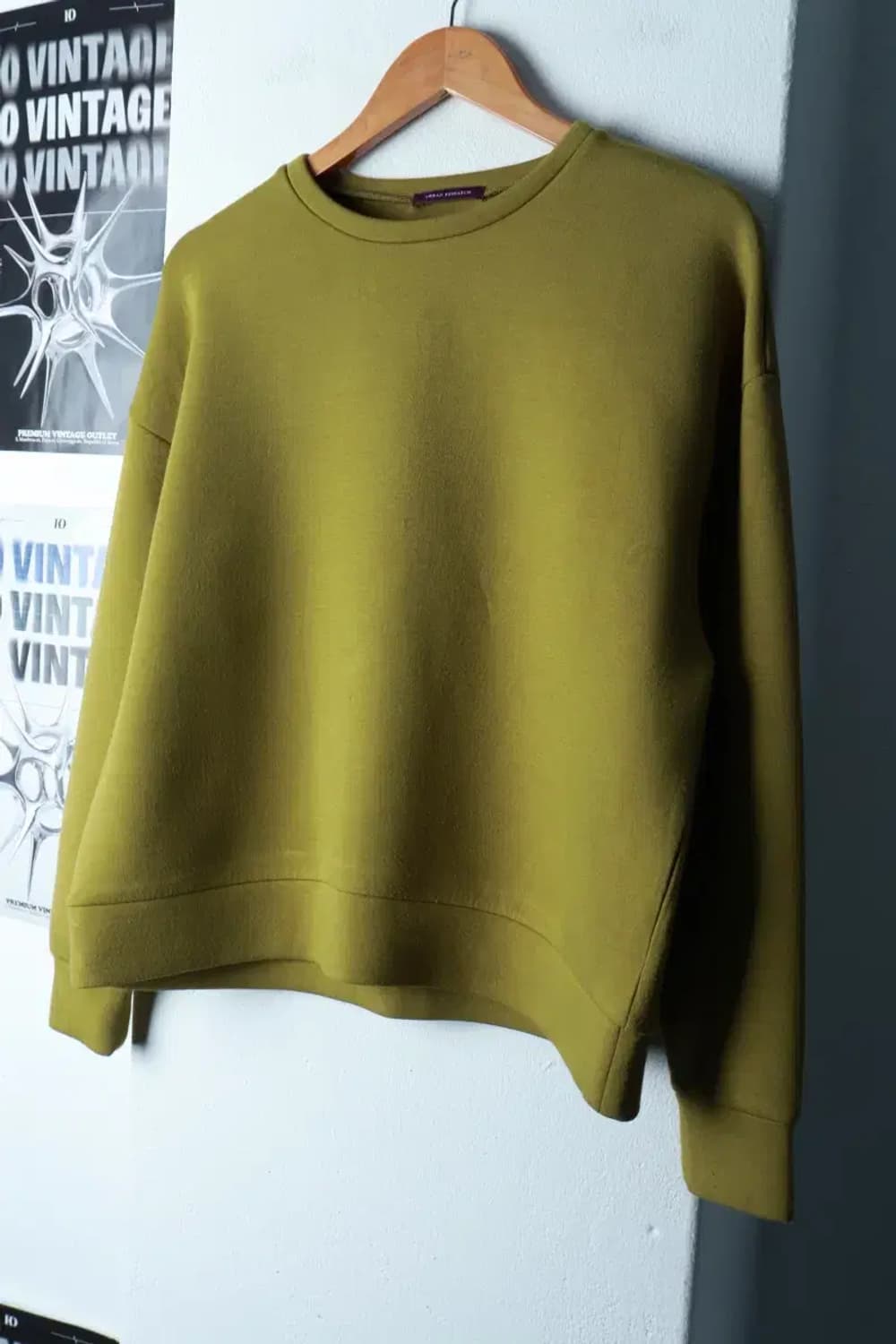 W(F) 어반리서치 맨투맨 티셔츠 그린 레이온 재팬 고가-16A9C 상품이미지1