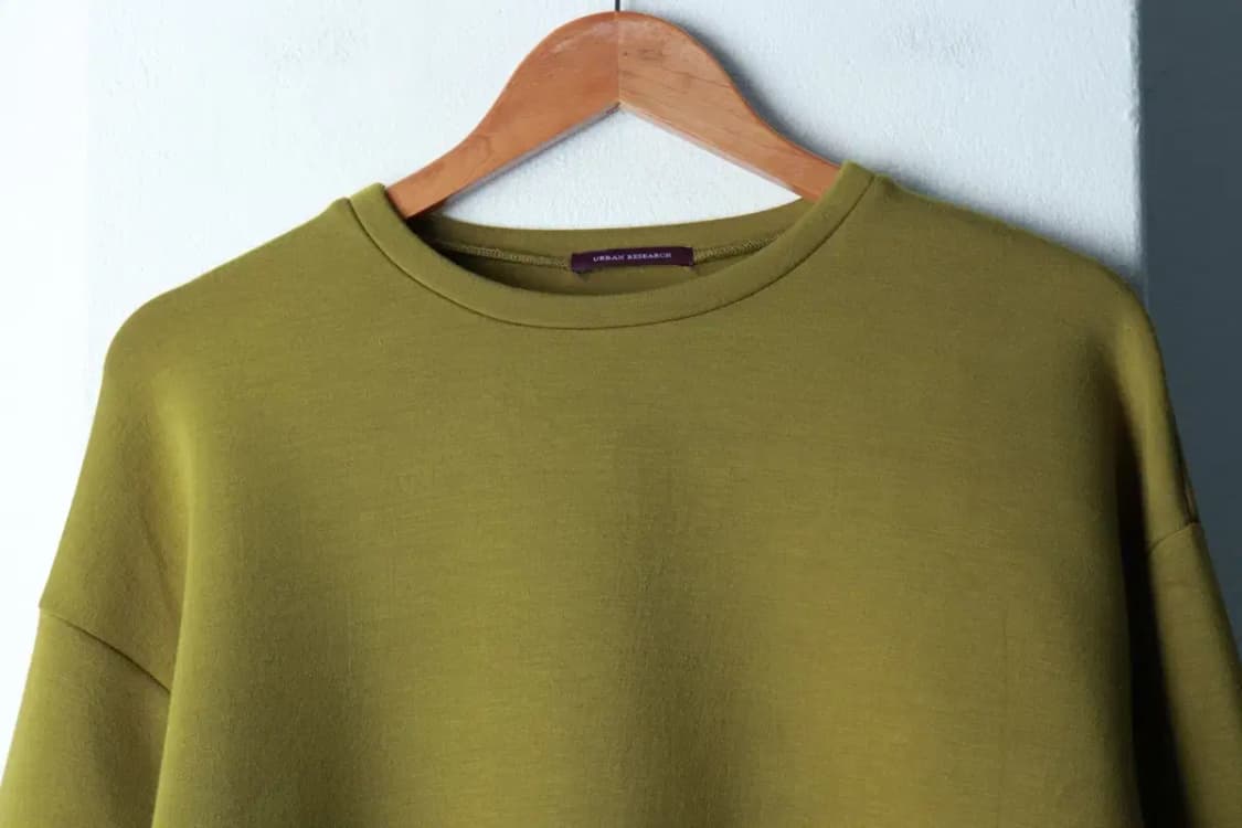 W(F) 어반리서치 맨투맨 티셔츠 그린 레이온 재팬 고가-16A9C 상품이미지3