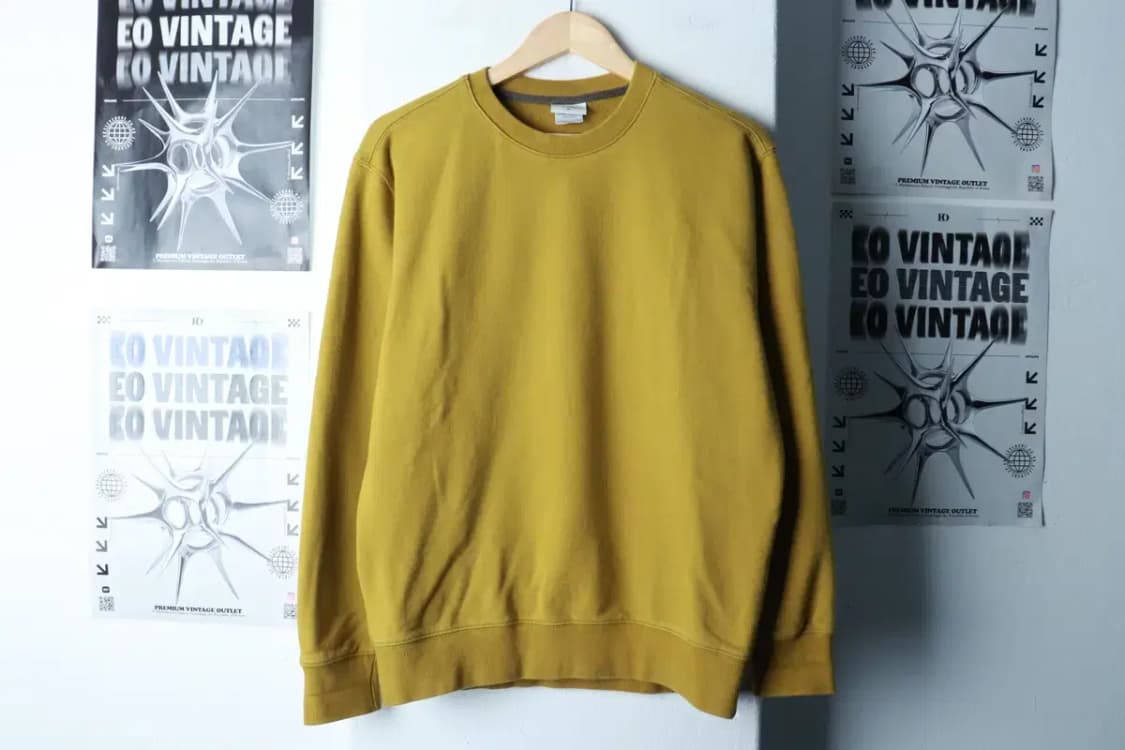 (M-L) 소버먼트 맨투맨 티셔츠 무지 머스터드-16A9D 상품이미지2