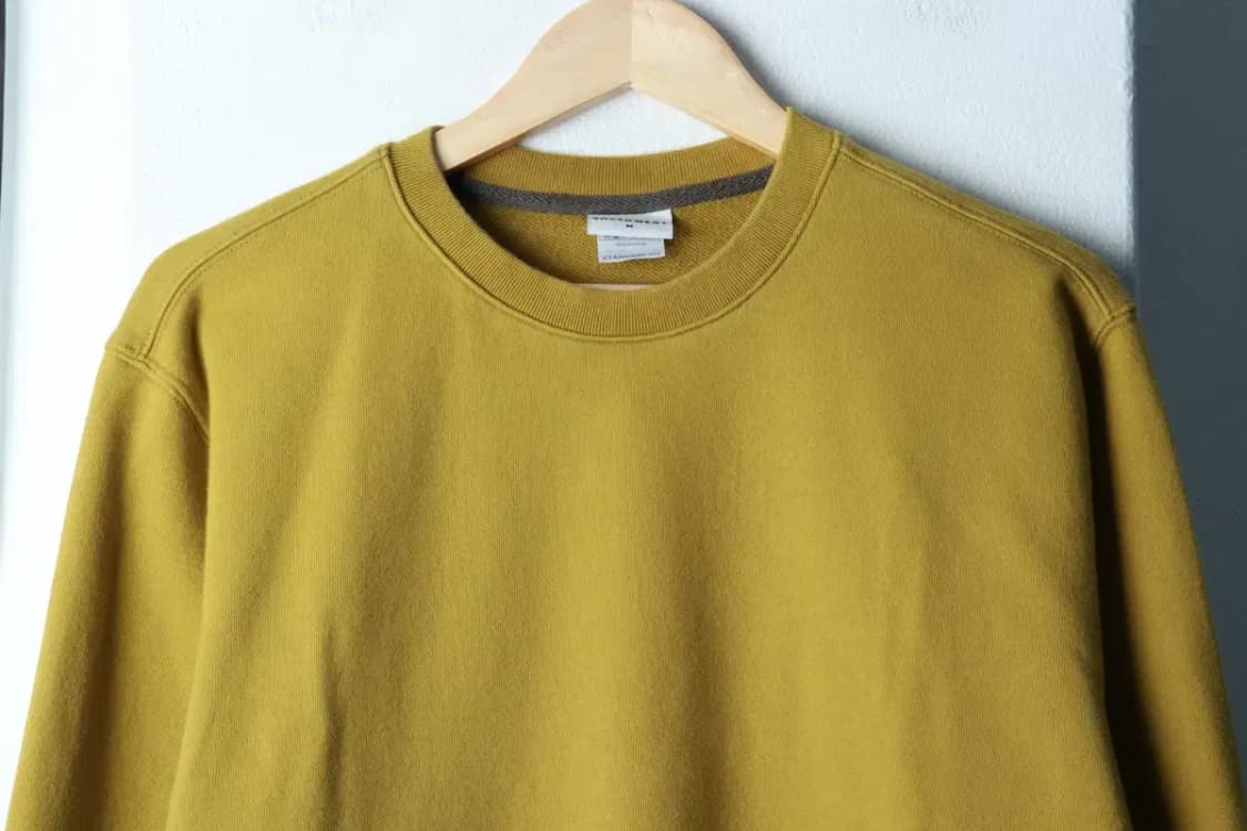 (M-L) 소버먼트 맨투맨 티셔츠 무지 머스터드-16A9D 상품이미지3