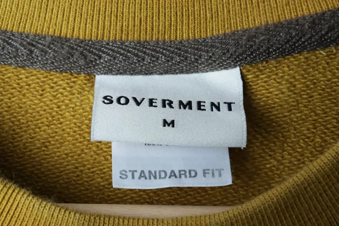 (M-L) 소버먼트 맨투맨 티셔츠 무지 머스터드-16A9D 상품이미지5