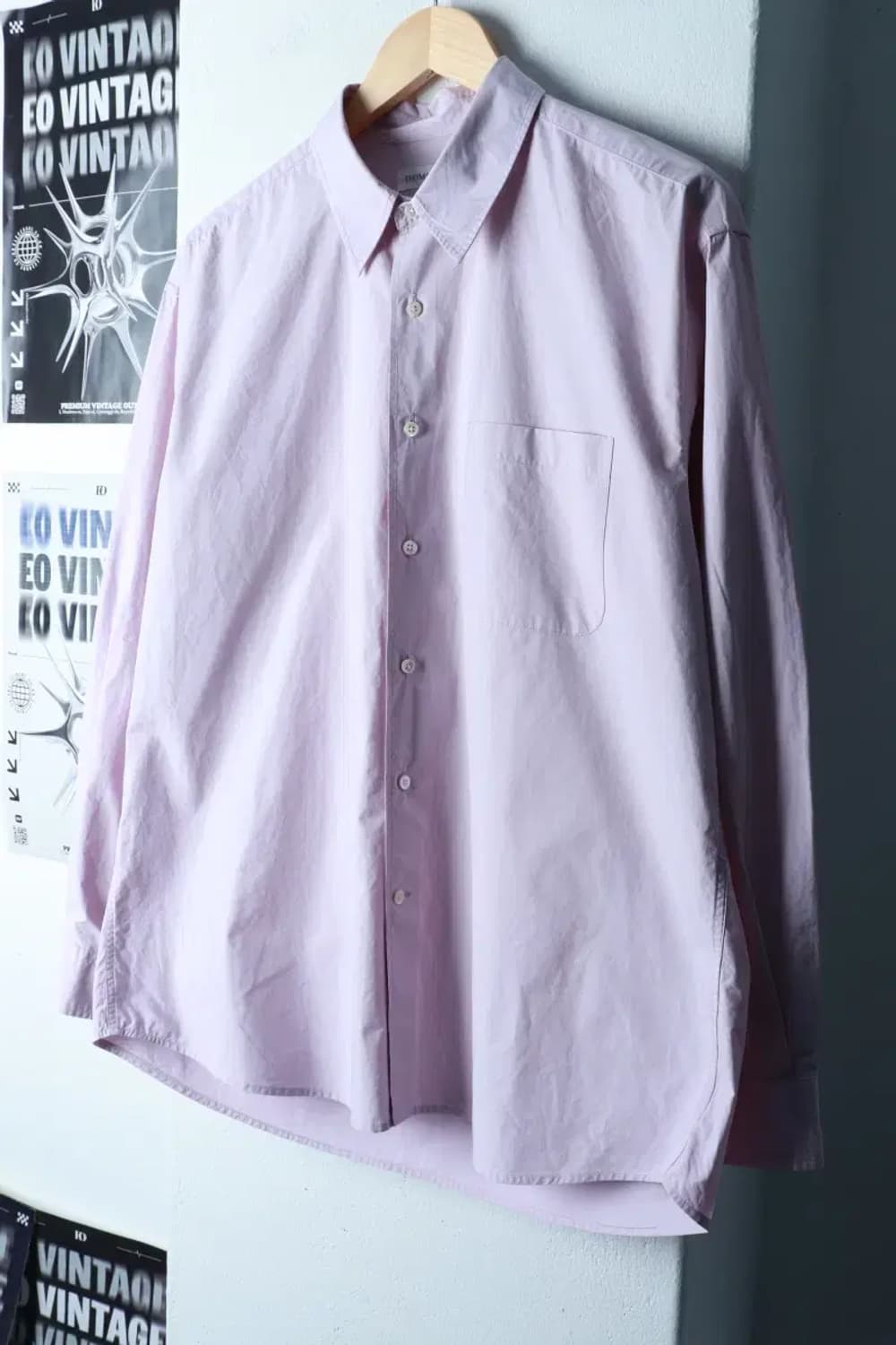 (S-M) 토마스모어 셔츠 남방 연보라 무지 라벤더-16A9F 상품이미지1