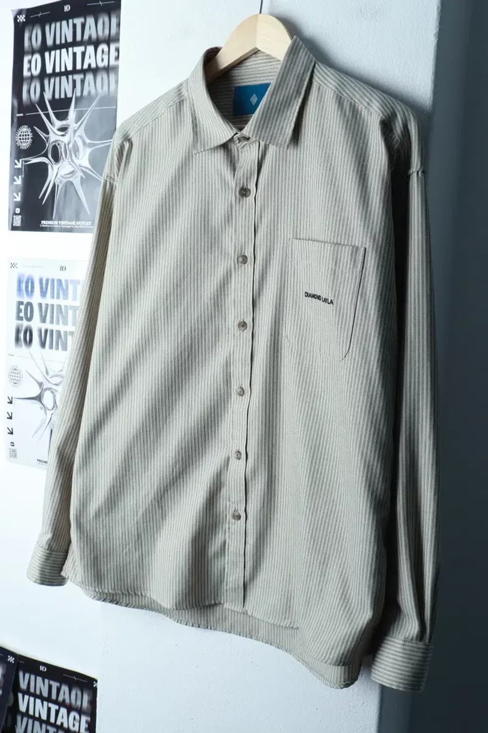 (XL-2XL) 다이아몬드 레이라 셔츠 남방 스트라이프-16AA1 상품이미지1