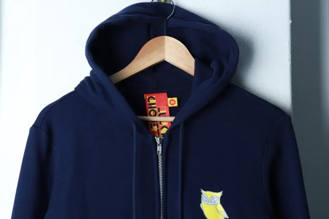 W(M-L) 럭키슈에뜨 후드집업 빅로고 네이비 한정판-16B04 상품이미지3