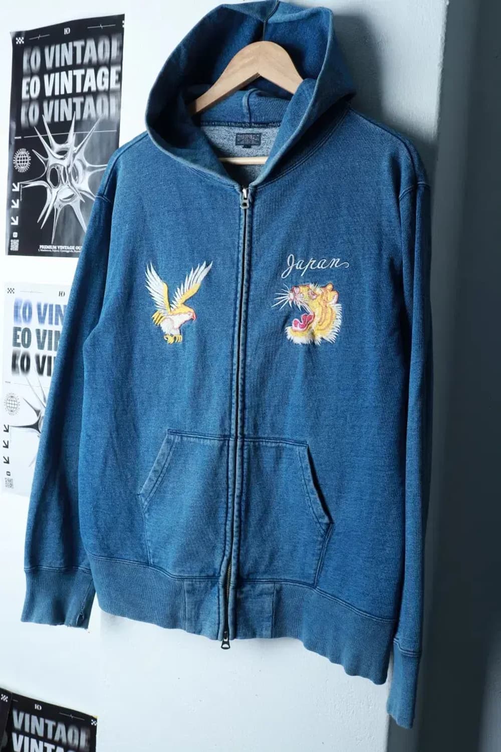 (L-XL) 도요 엔터프라이즈 후드집업 일본 고가 청 블루-16B05 상품이미지1