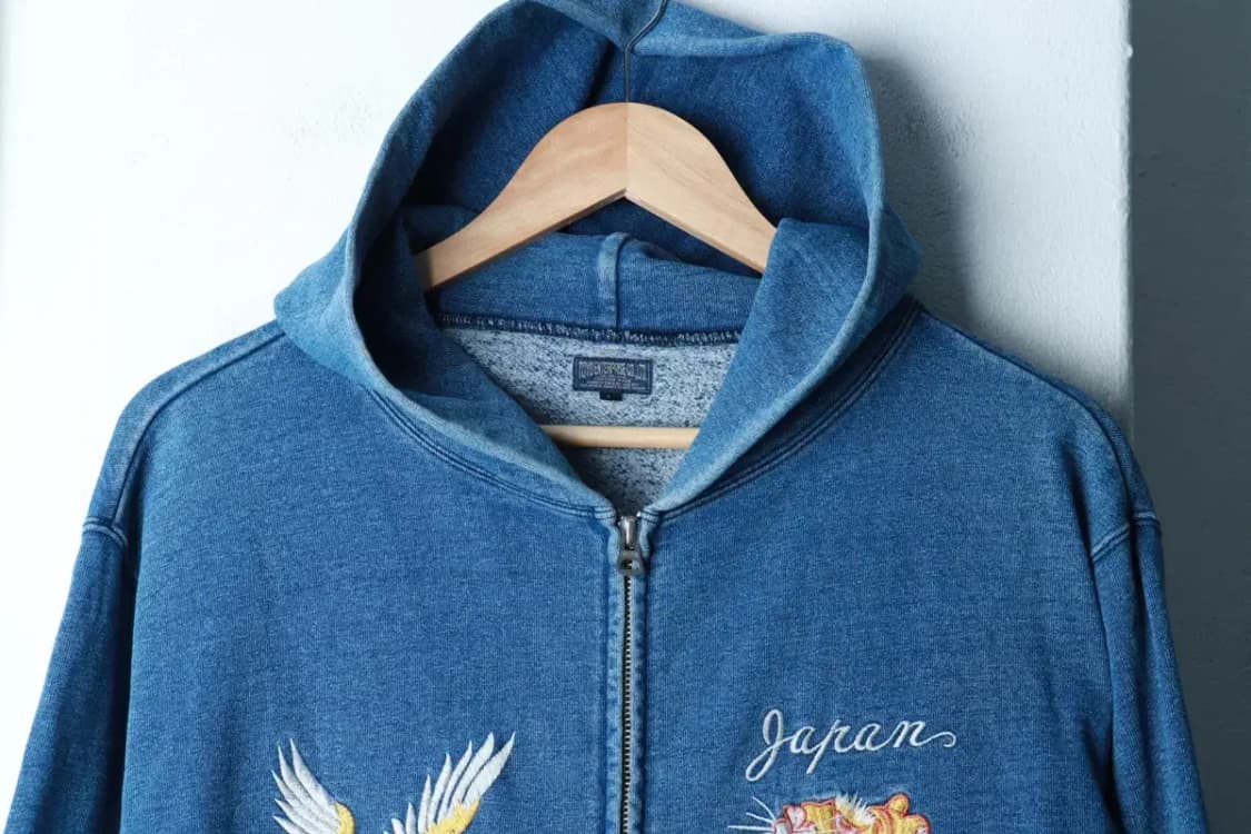 (L-XL) 도요 엔터프라이즈 후드집업 일본 고가 청 블루-16B05 상품이미지3