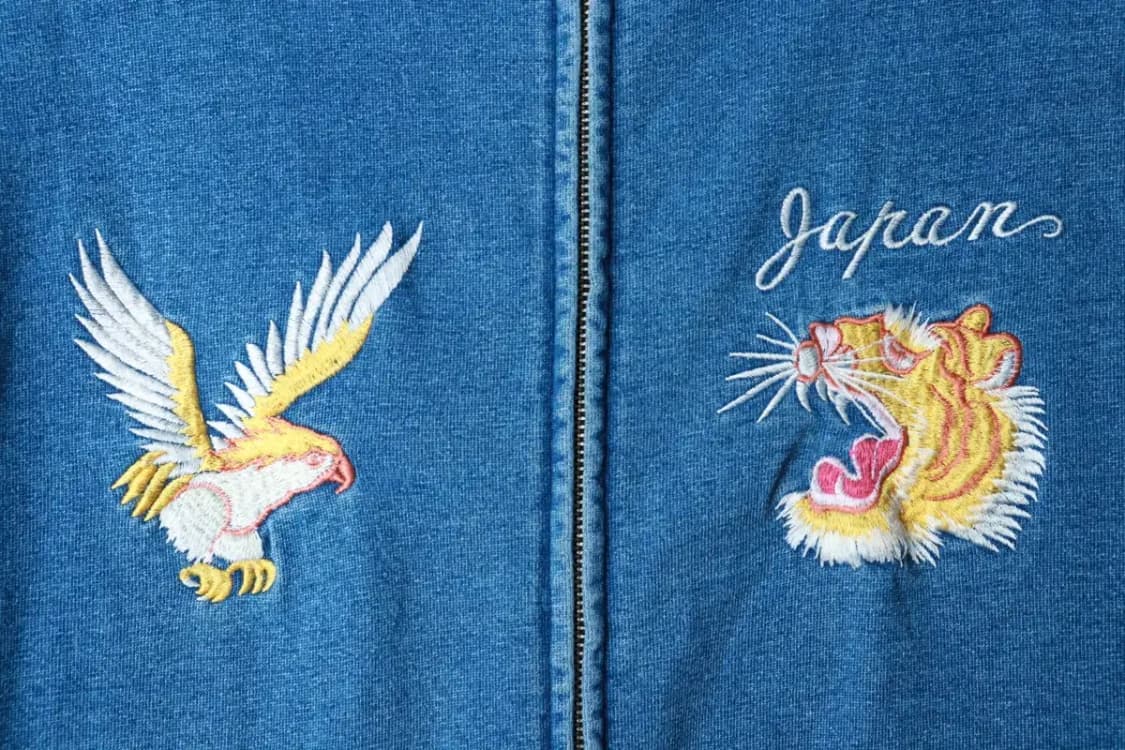 (L-XL) 도요 엔터프라이즈 후드집업 일본 고가 청 블루-16B05 상품이미지5