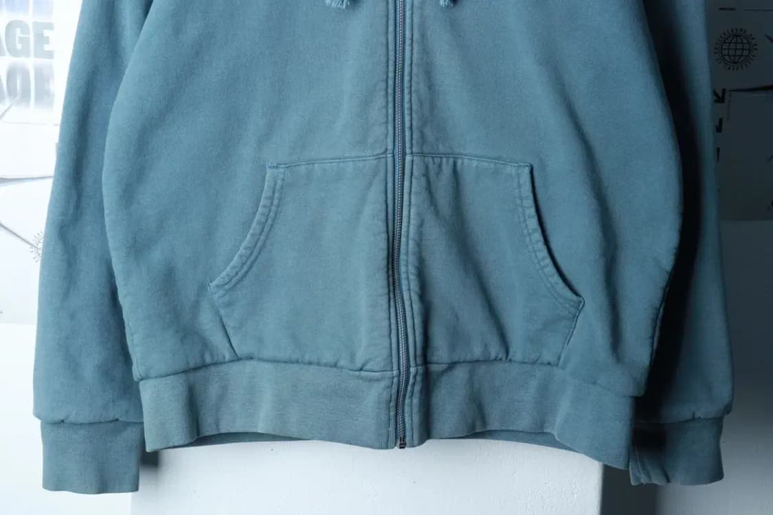 (L-XL) 슈프림 후드집업 스몰박스로고 연블루 헤비 피그먼트-16B06 상품이미지4