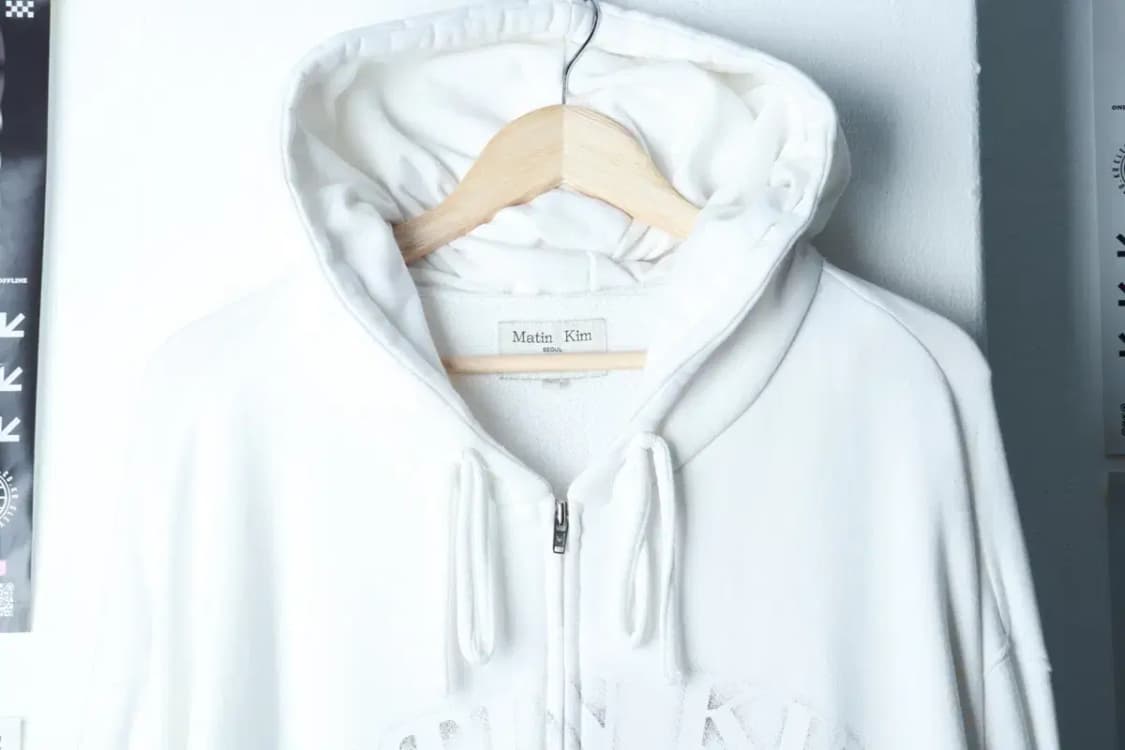 (L-XL) 마뗑킴 후드집업 루즈핏 빅로고 화이트-16B07 상품이미지3