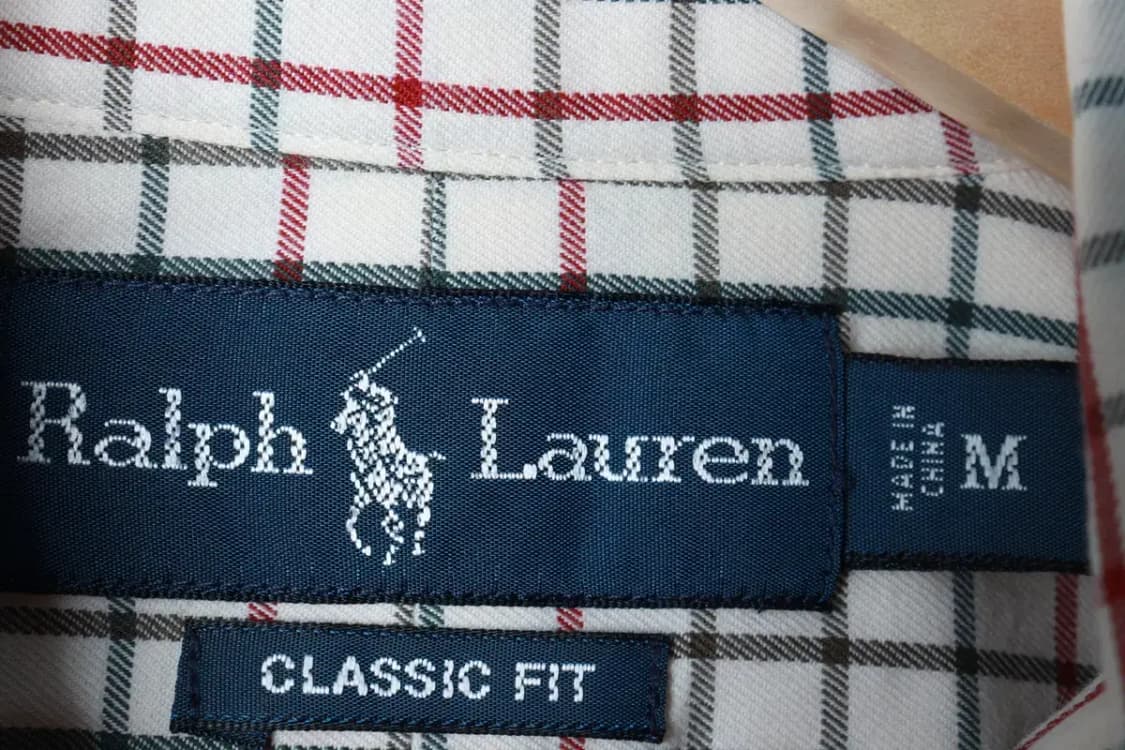 W(M-L) 폴로 랄프로렌 셔츠 남방 체크 베이지 포니-16B09 상품이미지6