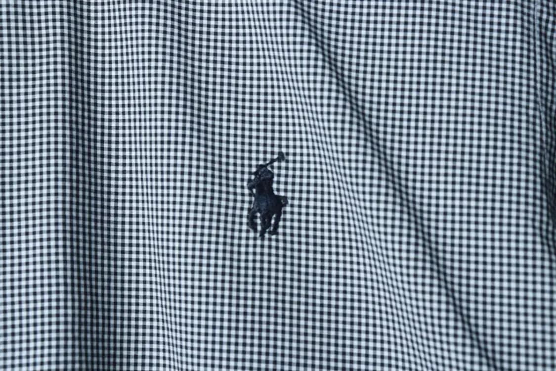 (M-L) 폴로 랄프로렌 셔츠 남방 체크 블랙 포니-16B0B 상품이미지5