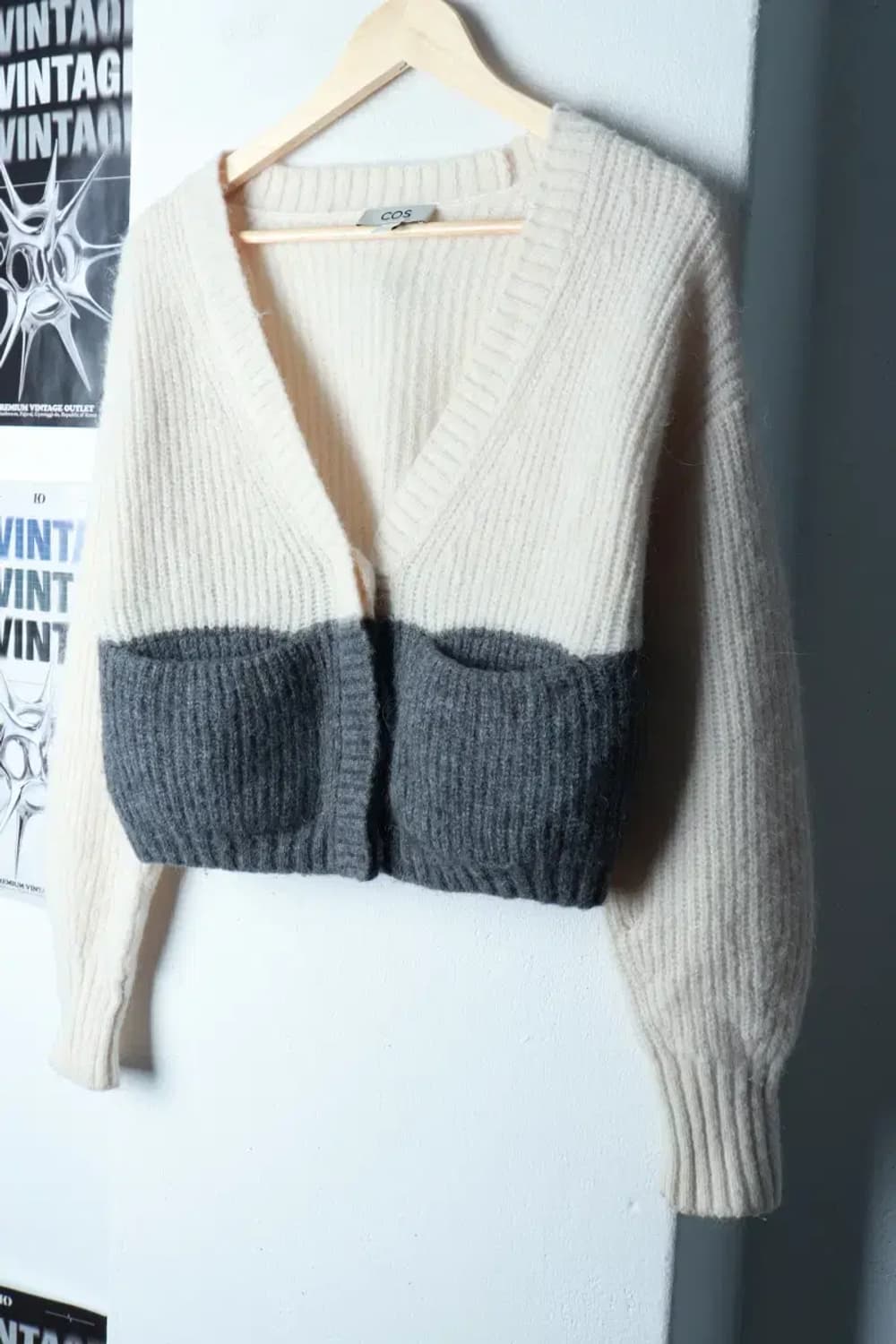 W(S) 코스 니트 가디건 알파카 아이보리 따뜻 포근-16B0E 상품이미지1