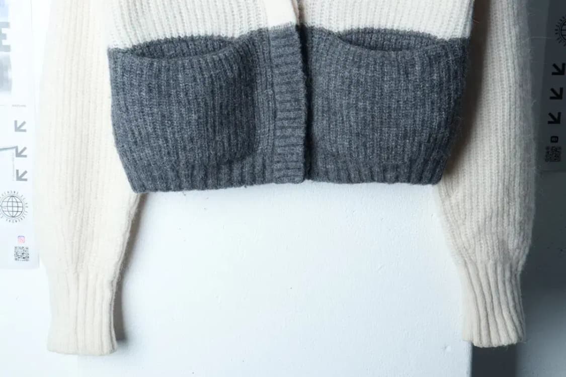 W(S) 코스 니트 가디건 알파카 아이보리 따뜻 포근-16B0E 상품이미지4