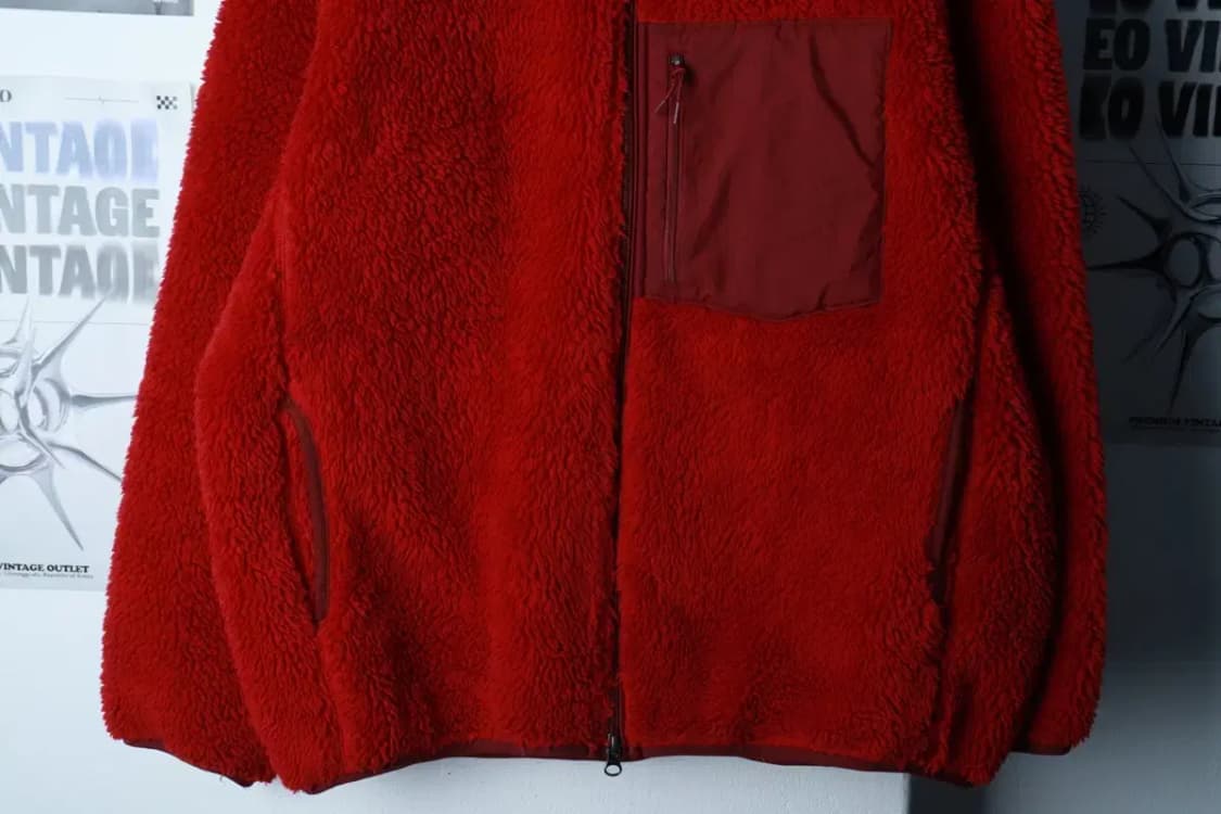 (XL-2XL) 유니클로 집업 바람막이 점퍼자켓 후리스 레드-16B12 상품이미지4