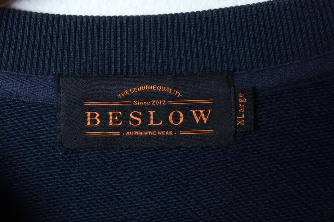 (XL-2XL) 비슬로우 맨투맨 티셔츠 루즈핏 네이비 아메카지-16B18 상품이미지6