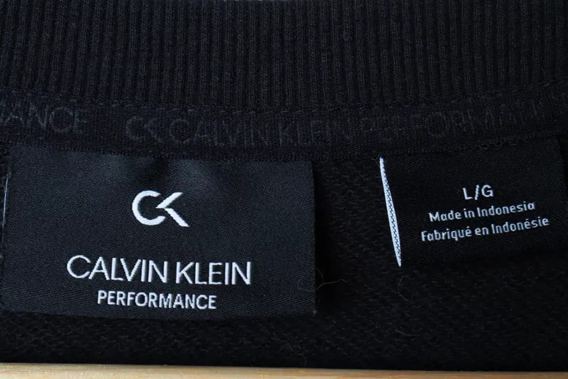 (L-XL) 캘빈클라인 맨투맨 티셔츠 무지 블랙 스트릿-16B19 상품이미지5