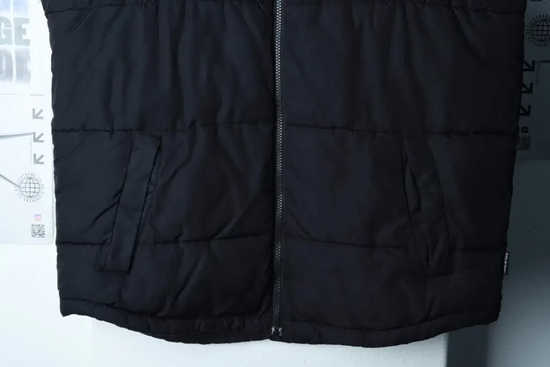 (L-XL) 디키즈 패딩 점퍼자켓 조끼 블랙 올드스쿨-16B1F 상품이미지4