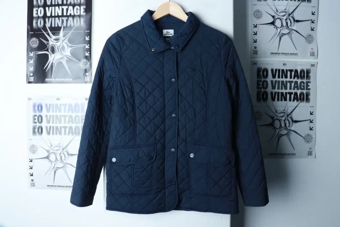 W(L) 라코스테 패딩 점퍼자켓 사파리 퀄팅 네이비-16B21 상품이미지2