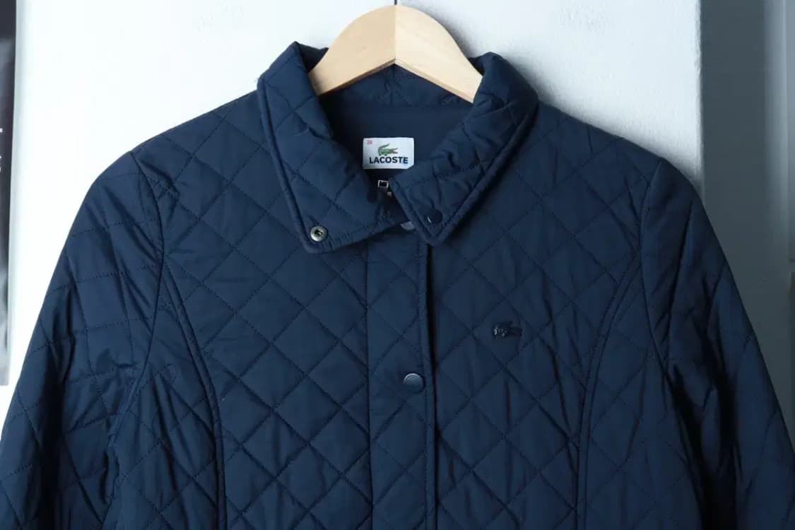 W(L) 라코스테 패딩 점퍼자켓 사파리 퀄팅 네이비-16B21 상품이미지3