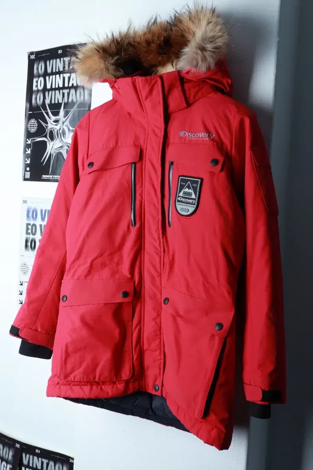 W(M) 디스커버리 패딩 점퍼자켓 야상 구스다운 레드 사파리-16B25 상품이미지1