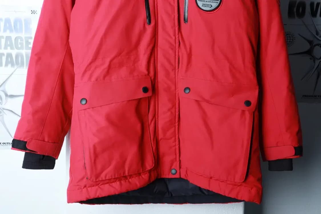 W(M) 디스커버리 패딩 점퍼자켓 야상 구스다운 레드 사파리-16B25 상품이미지4