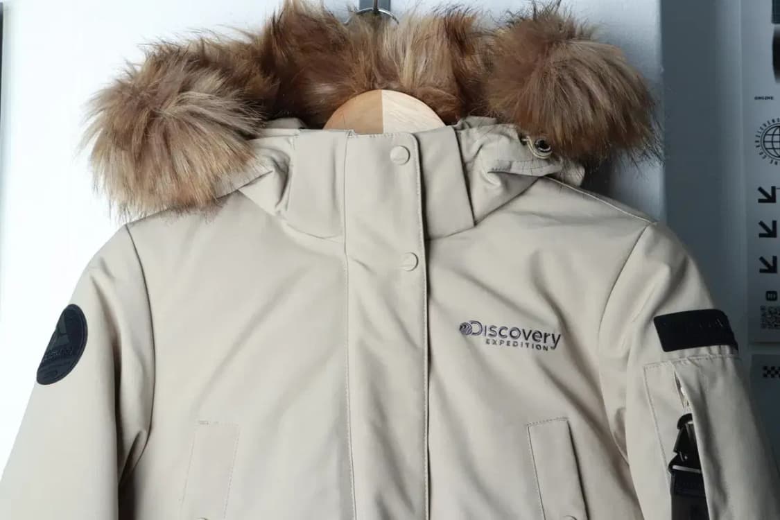 W(S) 디스커버리 패딩 점퍼자켓 덕다운 베이지 퍼 Y2K-16B28 상품이미지3