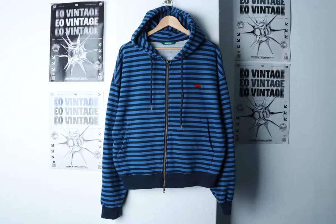 (M-L) 슈퍼서브 후드집업 스트라이프 블루 그런지-16B8F 상품이미지2