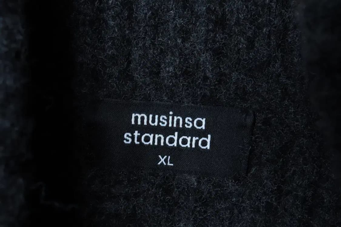 (XL) 무신사 스탠다드 니트 터틀넥 헤비울 그레이-16B90 상품이미지5