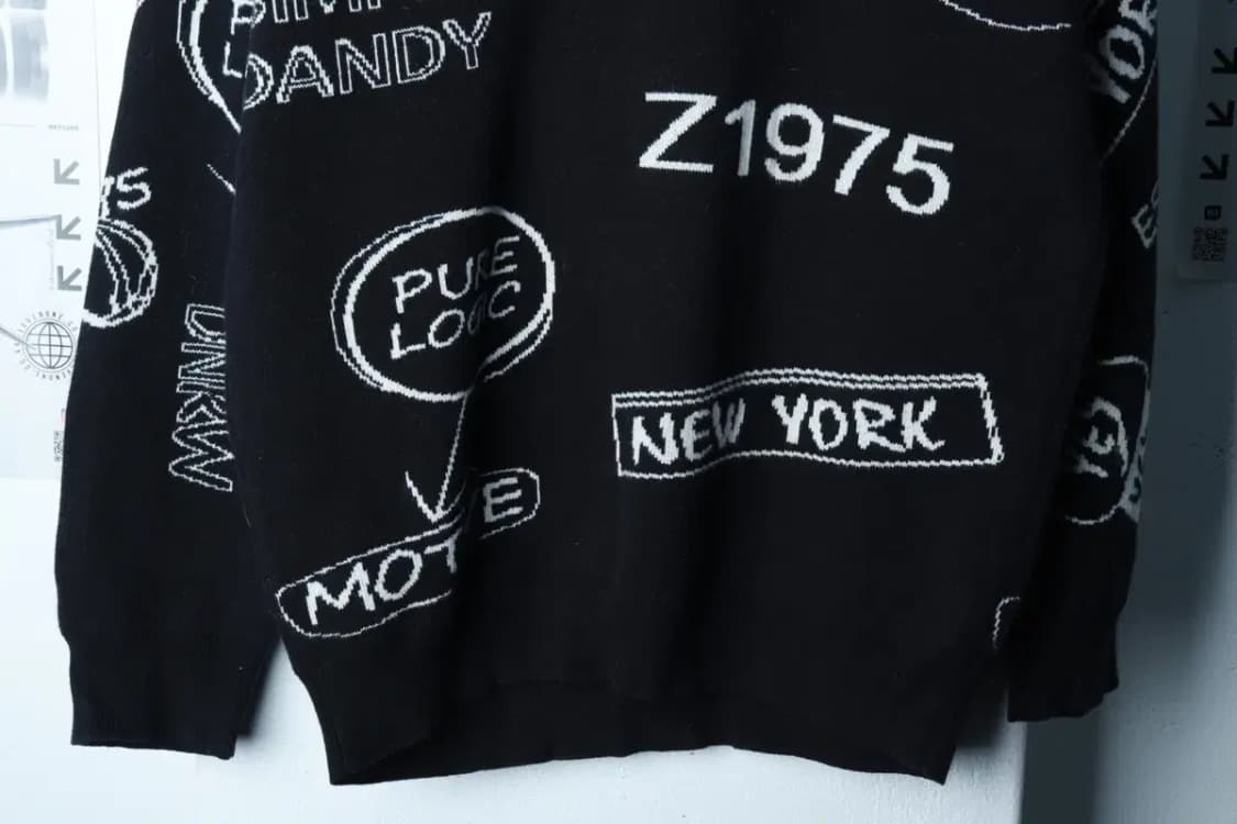 (L-XL) 자라 니트 레터링 블랙 올드스쿨-16B91 상품이미지4