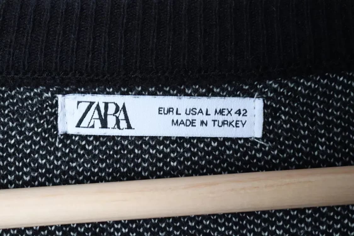 (L-XL) 자라 니트 레터링 블랙 올드스쿨-16B91 상품이미지6