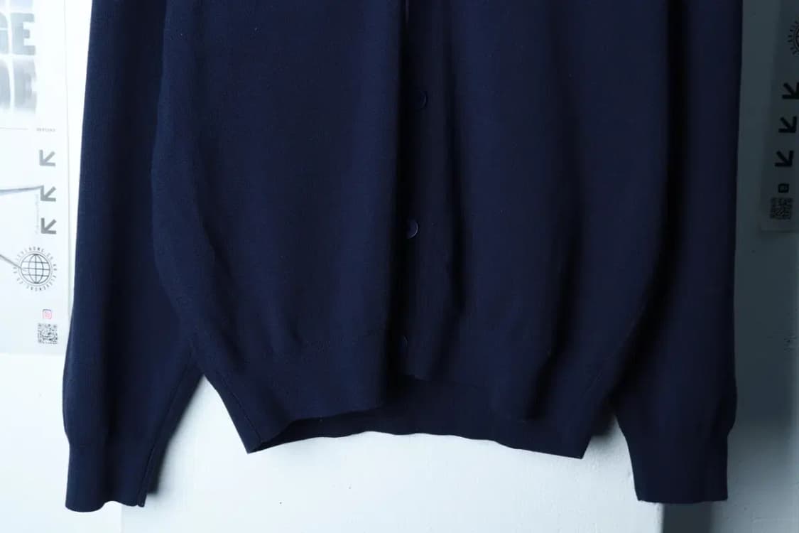 (M-L) 예일 니트 가디건 스몰로고 네이비-16B92 상품이미지4