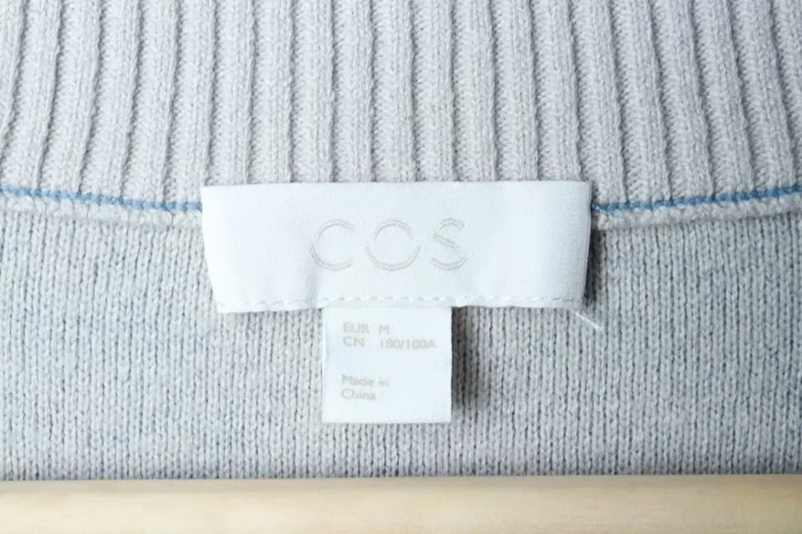 (M-XL) 코스 니트 조끼 오버핏 연블루 울-16B94 상품이미지5