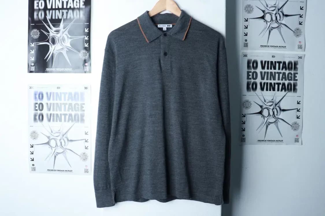 (L) 유니클로 니트 JW앤더슨 카라 그레이 울-16B95 상품이미지2