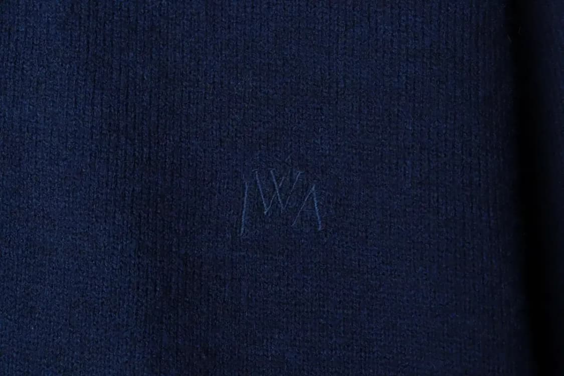 (L-XL) 유니클로 니트 JW앤더슨 반집업 네이비 울-16B96 상품이미지5