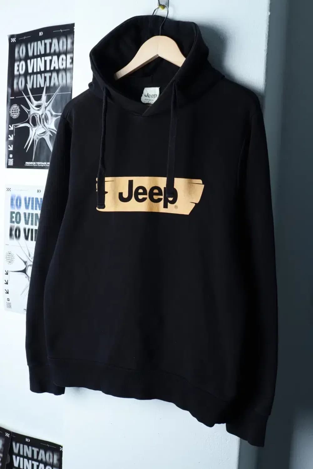 (L) 지프 후드티셔츠 빅로고 블랙 올드스쿨-16B98 상품이미지1