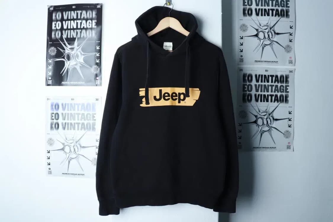 (L) 지프 후드티셔츠 빅로고 블랙 올드스쿨-16B98 상품이미지2