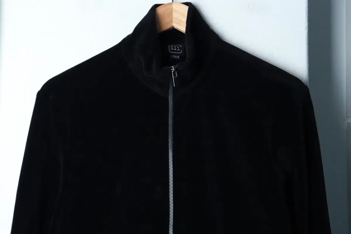 W(XS-S) 나일로라 집업 바람막이 점퍼자켓 져지 벨벳 블랙-16B9B 상품이미지3
