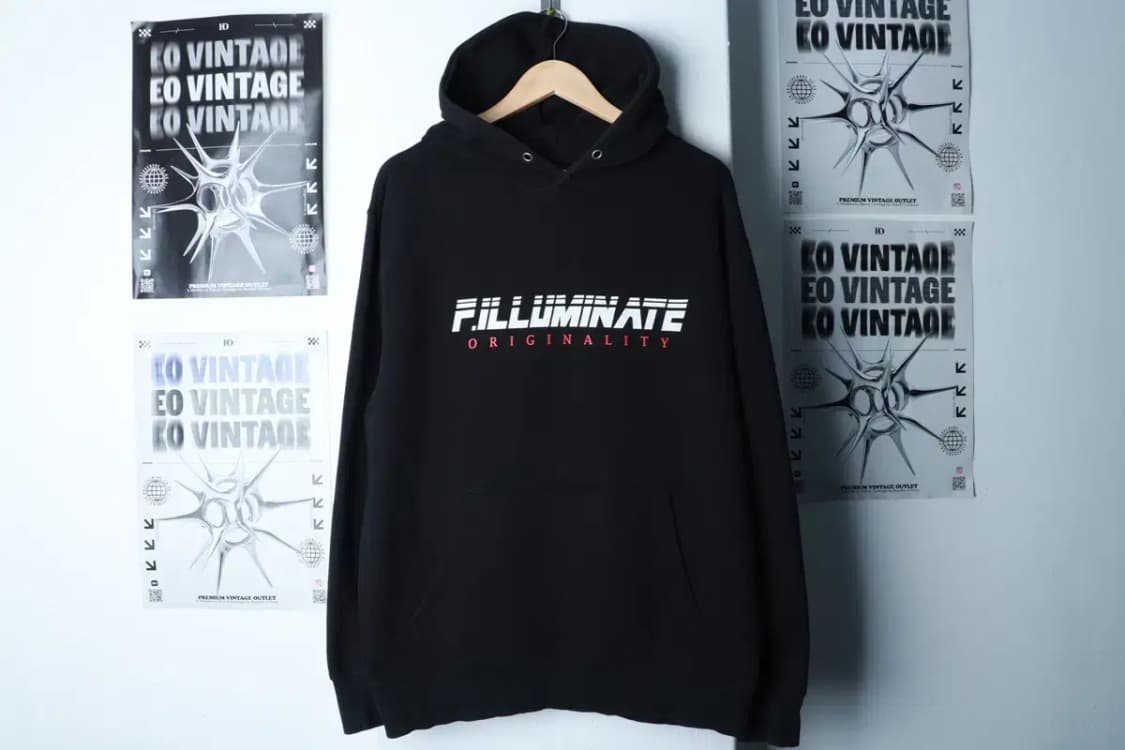 (L-XL) 필루미네이트 후드티셔츠 빅로고 블랙 올드스쿨-16B9C 상품이미지2