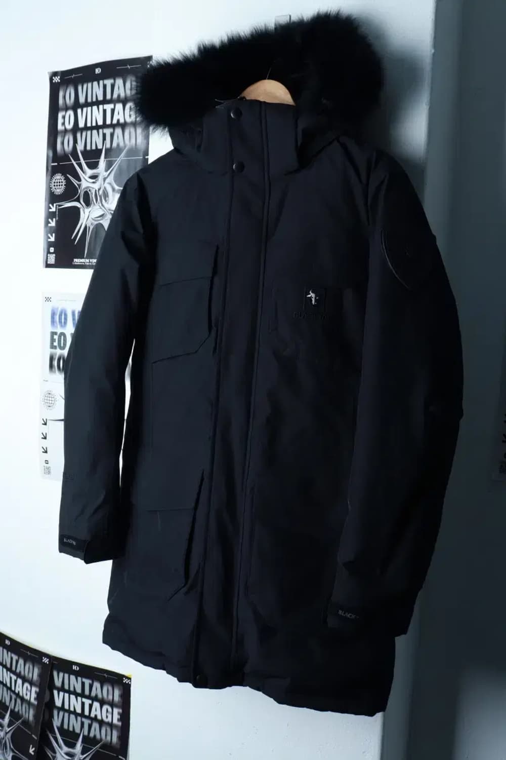 (XS) 블랙야크 패딩 점퍼자켓 고어텍스 구스다운 블랙 퍼-16B9F 상품이미지1