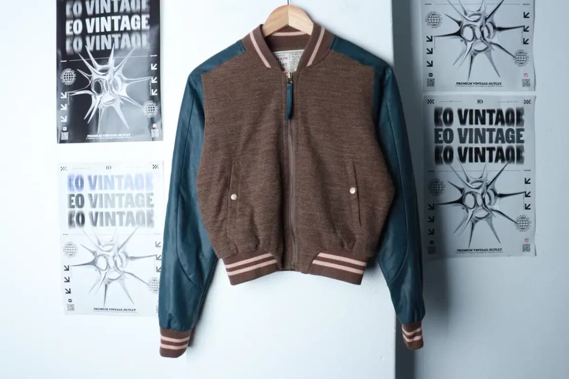 W(M-L) 르샵 집업 바람막이 점퍼자켓 레더 한정판 네이비-16BA3 상품이미지2