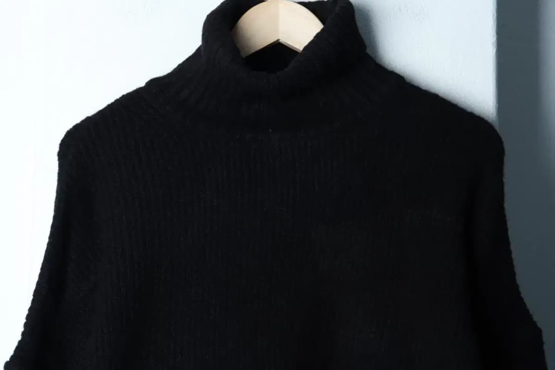 W(F) 닉앤니콜 니트 새상품 터틀넥 크롭 블랙-16BA7 상품이미지3