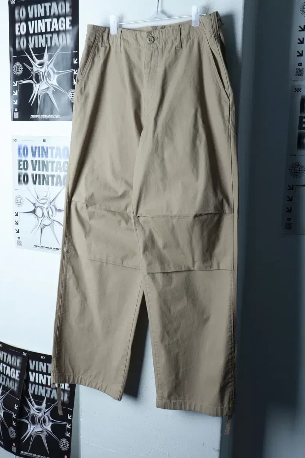 (M) 무신사 스탠다드 면바지 팬츠 베이지 시티보이 아메카지-2397 상품이미지1