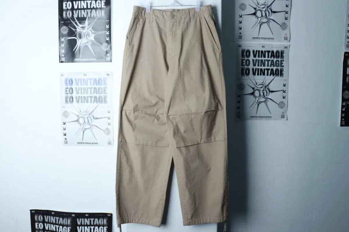 (M) 무신사 스탠다드 면바지 팬츠 베이지 시티보이 아메카지-2397 상품이미지2