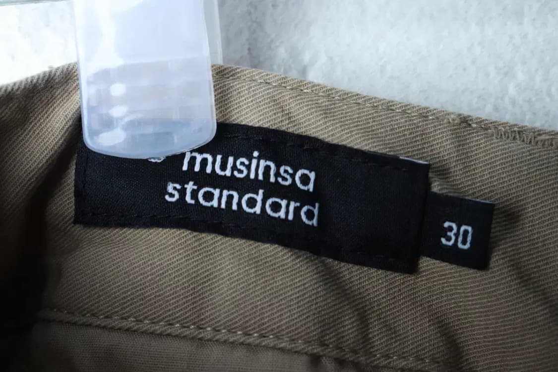 (M) 무신사 스탠다드 면바지 팬츠 베이지 시티보이 아메카지-2397 상품이미지6