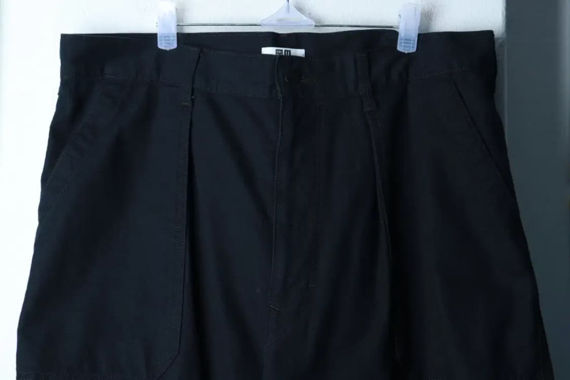(2XL) 유니클로 면바지 팬츠 U라인 빅사이즈 카고 블랙-239C 상품이미지3